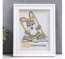 Фоторамка для фото 15×21 см Keep memories, Zoey, пластик, белый, (пластиковый экран)