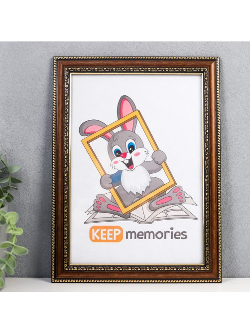 Фоторамка для фото 21×30 см Keep memories, Isabella, пластик под латунь
