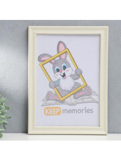 Фоторамка для фото 21×30 см Keep memories, Zoey, пластик, слоновая кость