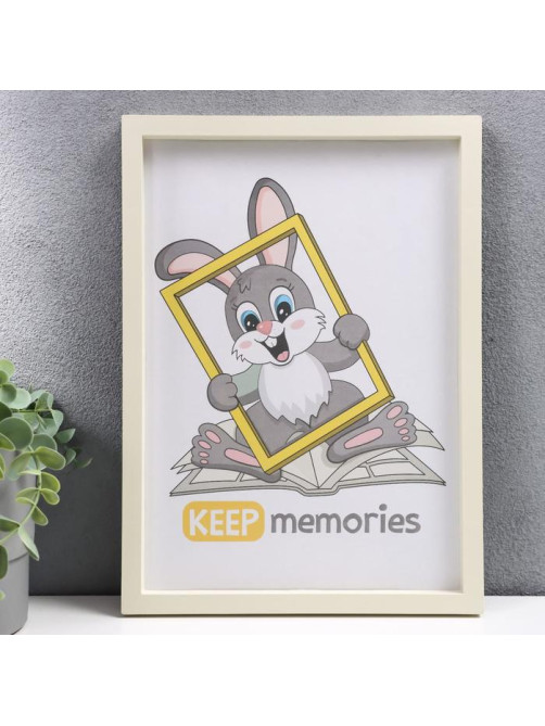 Фоторамка для фото 21×30 см Keep memories, Trinity, белый, пластик, слоновая кость