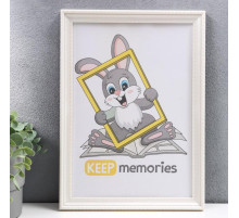 Фоторамка для фото 21×30 см Keep memories, Taylor, пластик, белый (пластиковый экран)