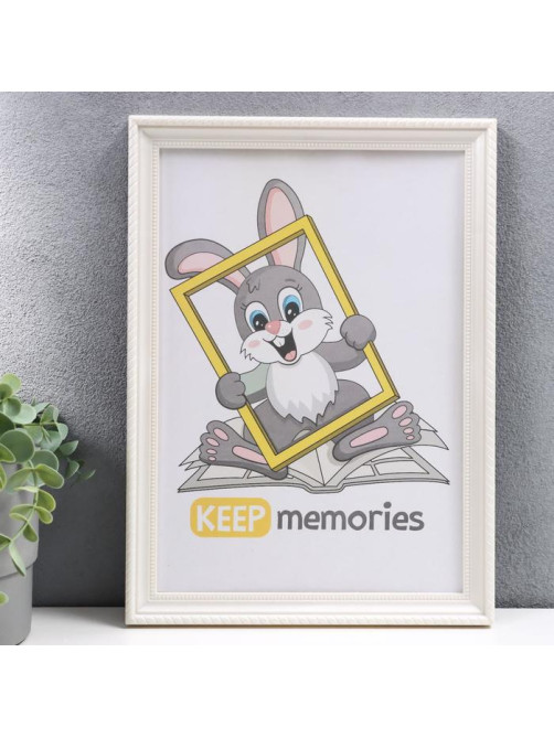 Фоторамка для фото 21×30 см Keep memories, Taylor, пластик, белый (пластиковый экран)