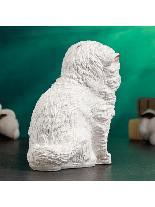 Копилка для денег «Котёнок», гипс, белый, 16×12 см
