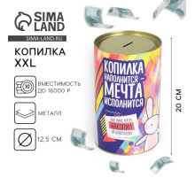 Копилка XXL «На исполнение мечты», 20×12.5 см