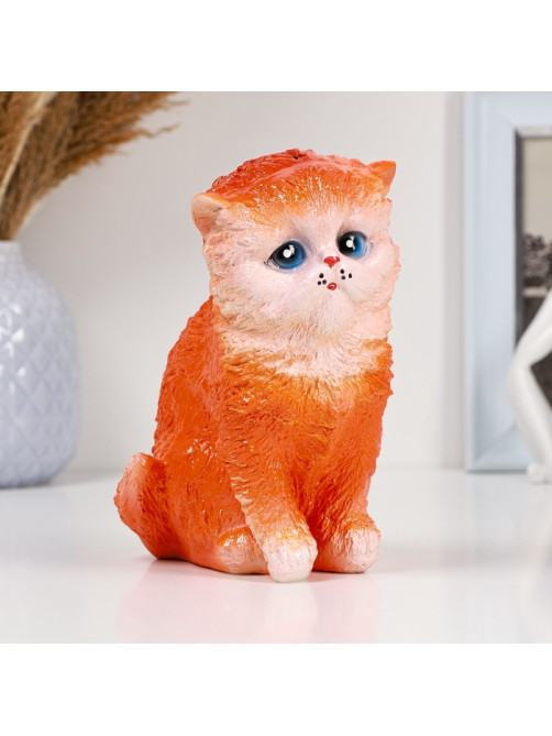 Копилка для денег «Котенок рыжий», гипс, 16×12 см