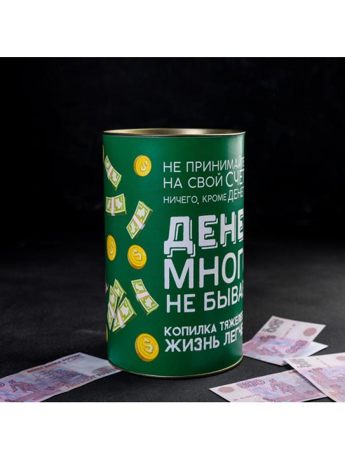 Копилка XXL «Денег много не бывает», 20×12.5 см