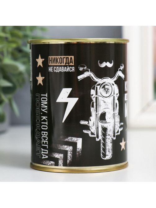 Копилка для денег «Банка. Для настоящего мужика», металл, 7.3×9.5 см