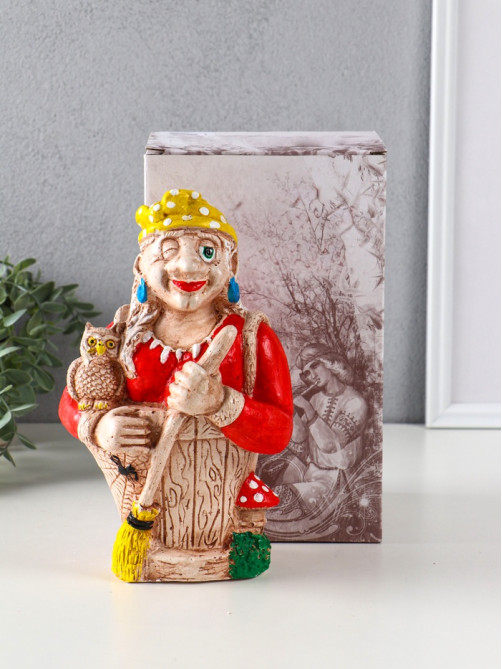 Копилка для денег «Баба Яга», гипс, 24×15×13 см