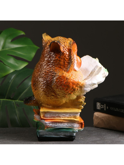 Копилка для денег «Сова с книгами», гипс, 17×18×27 см