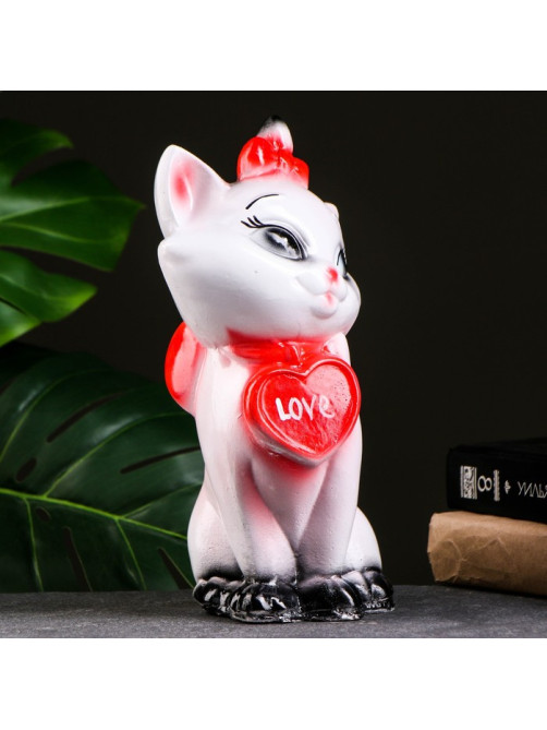 Копилка для денег «Кошка LOVE», гипс, 26×14 см