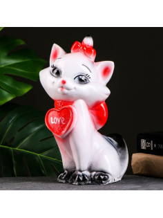 Копилка для денег «Кошка LOVE», гипс, 26×14 см