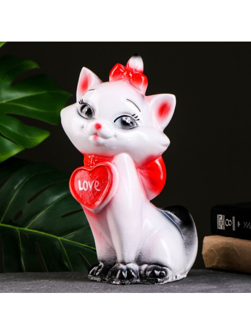 Копилка для денег «Кошка LOVE», гипс, 26×14 см