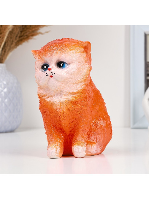 Копилка для денег «Котенок рыжий», гипс, 16×12 см