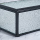 Шкатулка для украшений Wet Glass, органайзер с крышкой стеклянный, с зеркальным основанием, 14.5×8.5 см, прозрачная, чёрная