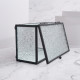 Шкатулка для украшений Wet Glass, органайзер с крышкой стеклянный, с зеркальным основанием, 14.5×8.5 см, прозрачная, чёрная