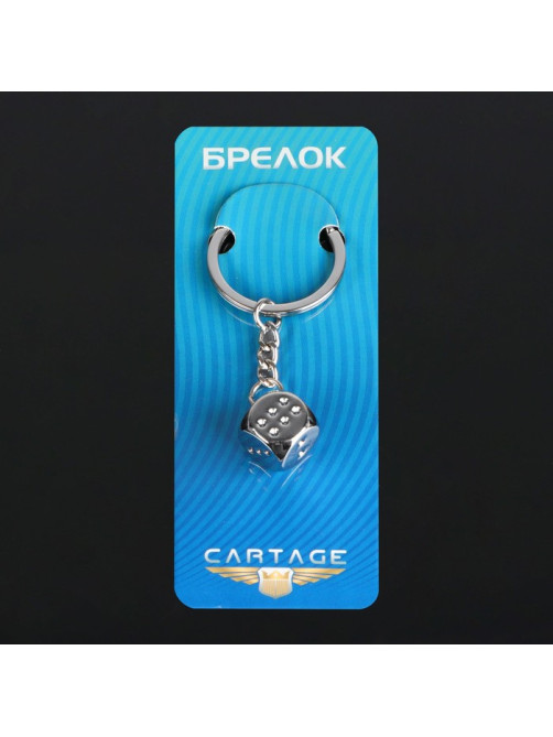 Брелок для ключей Cartage, «Кость на удачу», хром