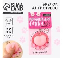 Брелок мялка для ключей «Лапка» 4.6×7 см