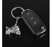 Брелок автомобильный для ключей Cartage, мотоцикл, металл, темный хром