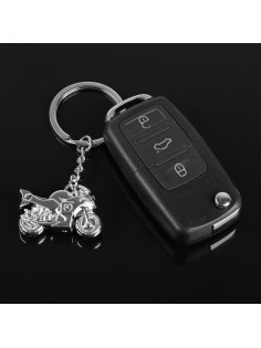 Брелок автомобильный для ключей Cartage, мотоцикл, металл, темный хром