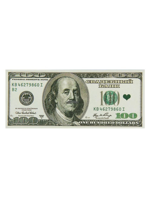 Пачка купюр для выкупа на свадьбу «100$», набор 80 шт., 15×6 см