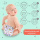 Многоразовый подгузник «Корабли», 3-15 кг, белый, Крошка Я
