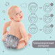 Многоразовый подгузник «Стрелы», 3-15 кг, серый, Крошка Я