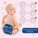 Многоразовый подгузник «Фигуры», 3-15 кг, синий, Крошка Я