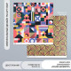 Бумага для скрапбукинга двусторонняя Color geometry, плотность 180 г, 30.5×32 см