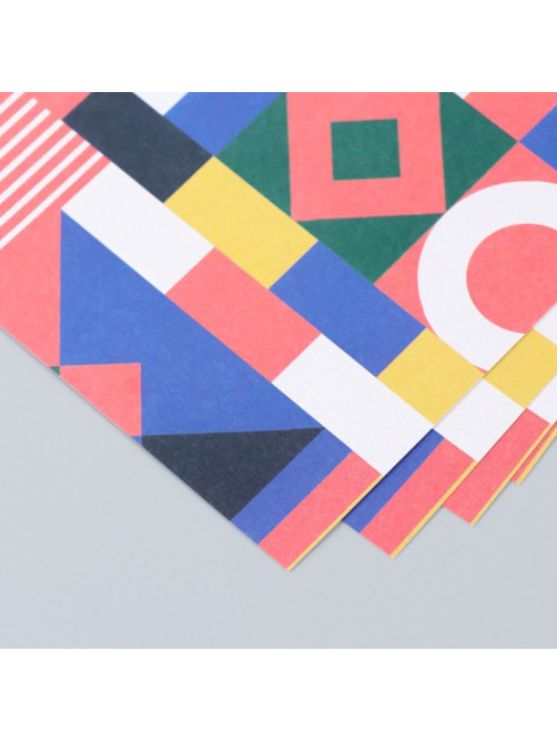 Бумага для скрапбукинга Color geometry, плотность 180 г, 30.5×32 см