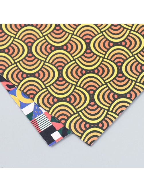 Бумага для скрапбукинга двусторонняя Color geometry, плотность 180 г, 15.5×17 см