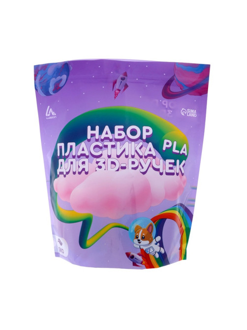 Пластик Luazon PLA-5, для 3D ручки, 5 цветов по 10 метров