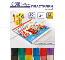 Пластилин Calligrata «Классический», 12 цветов, 240 г