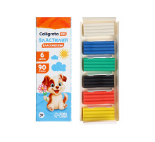Пластилин Calligrata, 6 цветов, 90 г