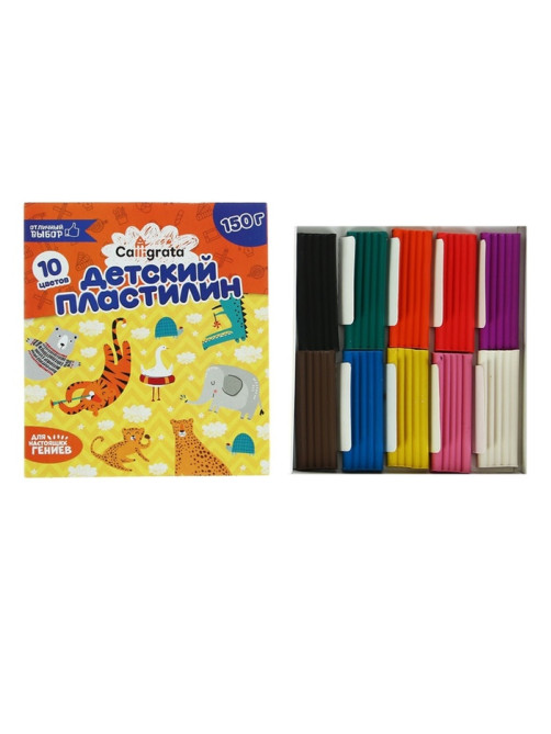 Пластилин Calligrata «Классический», 10 цветов, 150 г