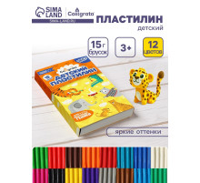 Пластилин Calligrata «Классический», 12 цветов, 180 г