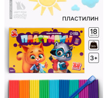 Пластилин 18 цветов, 360 г