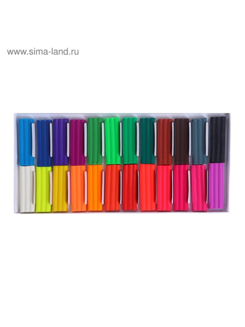 Пластилин мягкий (восковой) Calligrata, 24 цвета, 360 г