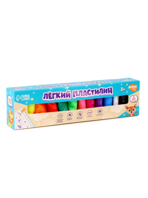 Воздушный пластилин, 12 цветов
