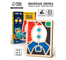 Картина пластилином «Ракета», 21×15 см, набор для творчества