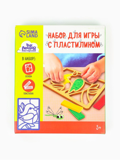 Картина пластилином «Птичка», 21×15 см, набор для творчества