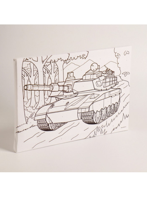 Картина по номерам для детей «Танк», 20×30 см