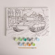 Картина по номерам для детей «Танк», 20×30 см