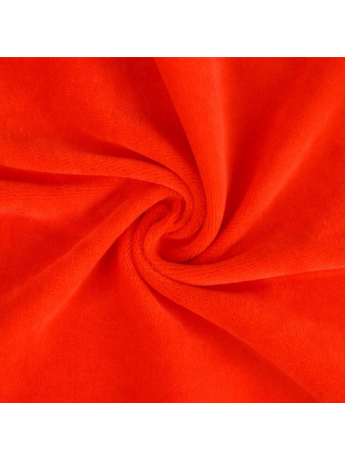 Ткань для рукоделия, велюр на трикотажной основе, красная, лоскут 45×50 см