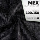Ткань для рукоделия, «Мех» на трикотажной основе, лоскут 100×150 см, цвет меланж серый