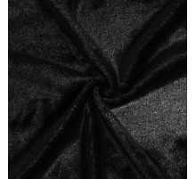 Ткань для рукоделия, мех, чёрная, лоскут 50×50 см