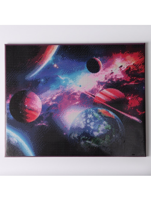 Алмазная вышивка полное заполнение «Космос», на раме, 40×50 см