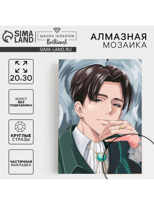Алмазная мозаика с частичным заполнением на холсте «Стиляга»‎, 20×30 см