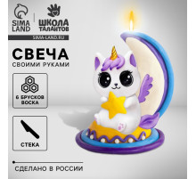 Свеча своими руками. Слепи свечу «Котёнок на луне», набор для творчества
