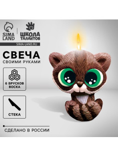 Свеча своими руками. Слепи свечу «Милый енотик», набор для творчества