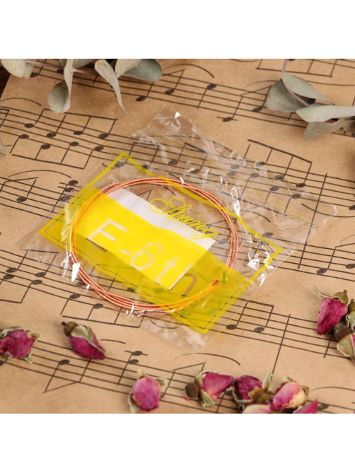 Струна для акустической гитары Music Life, №6, толщина 052, сталь